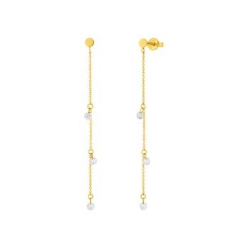 Boucles d'oreilles Pure Chain avec diamants, or jaune 18 carats 1
