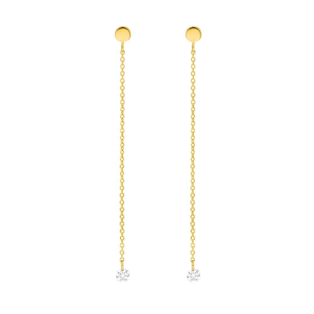 Pure chain earrings, 18K yellow gold