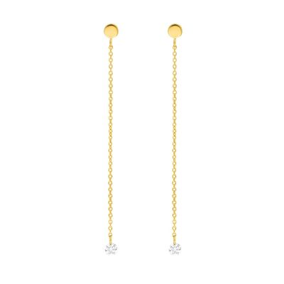 Pure chain earrings, 18K yellow gold