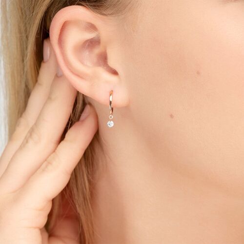 Creole Pure mit Diamanten, 18 K Rosegold