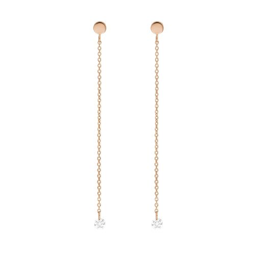 Ohrringe Pure Kette, 18 K Rosegold