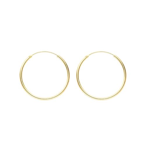 Creole Rund M, 30mm, 14 K Gelbgold