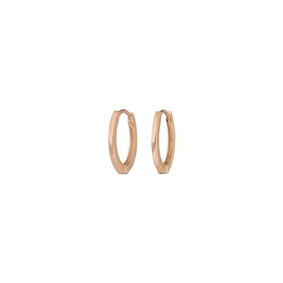 Mini orecchini a cerchio, 12 mm, oro rosa 14 carati