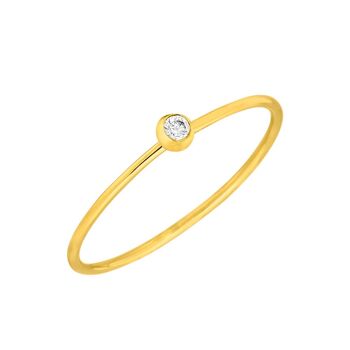 Bague "mon premier diamant", or jaune 14K