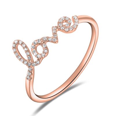 Ring Love 18K Rosé Gold with Diamond