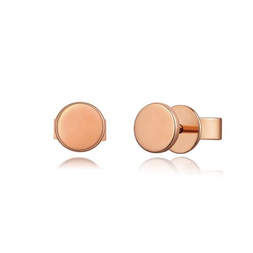 Ohrstecker Disc 5 mm, 18 K Roségold