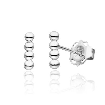 Ear studs 4 ball, 14K white gold