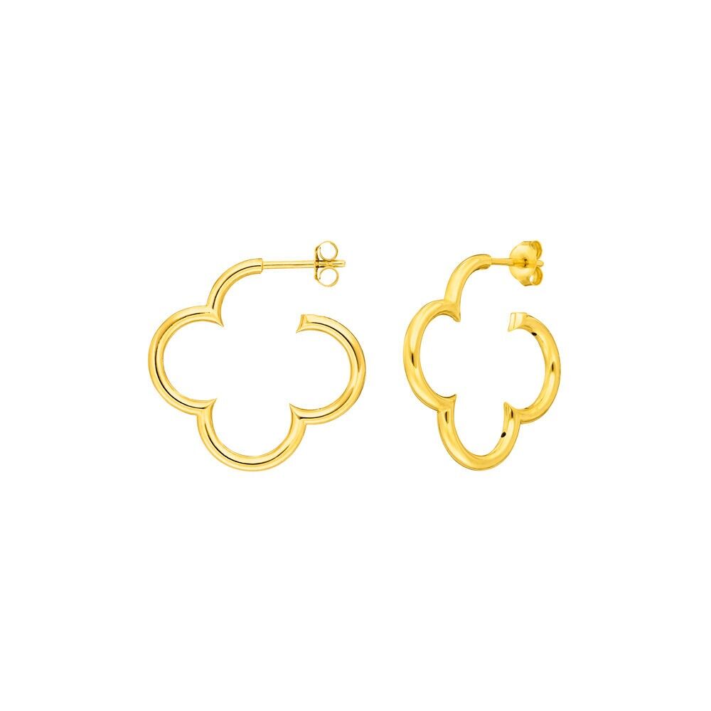 Trébol criollo, 25 mm, chapado en oro amarillo de 18 k