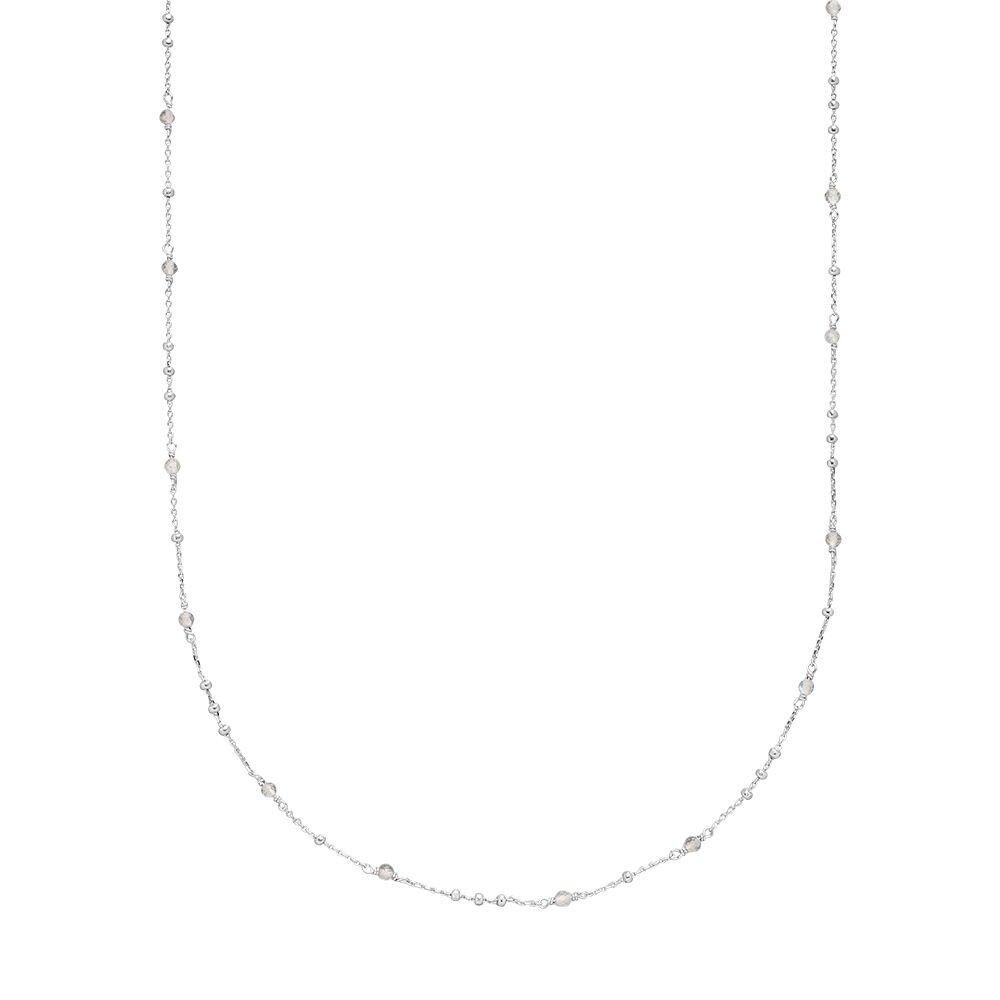 Collar Flying Gems, labradorita, 90cm, plata de ley 925