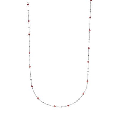 Flying Gems necklace, rhodonite, 925 sterling silver