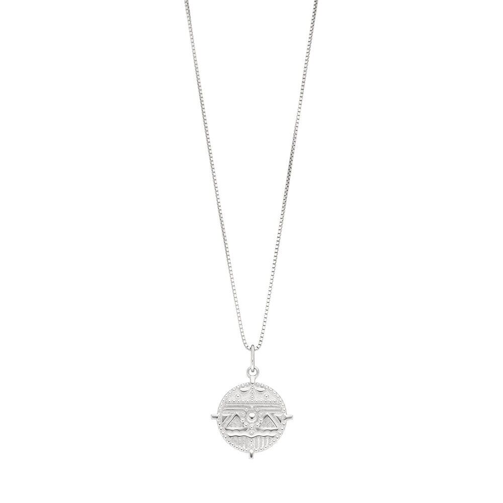 Collana Lucky Coin, 60cm, argento 925