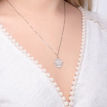 Collier Lucky Coin, 60cm, argent sterling 925 2