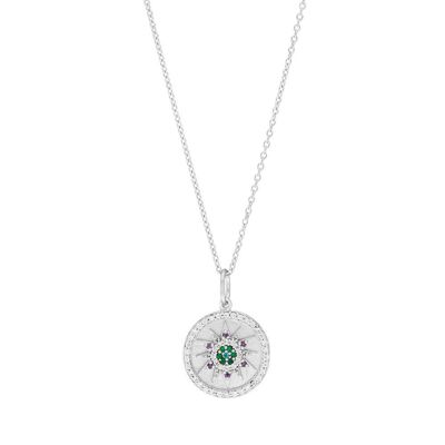 Compass rose necklace, 925 sterling silver