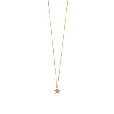 Necklace star, 18 k yellow gold plated