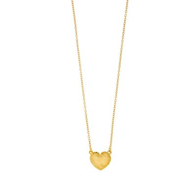 Collar Heart-Disc, mate, baño de oro amarillo