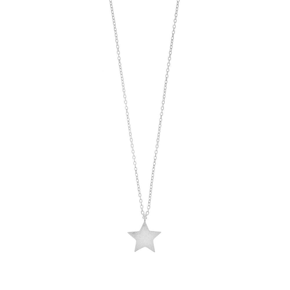 Collana Star-Disc, opaca, argento