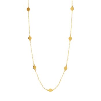 Collier plaquettes, court, plaqué or jaune 1