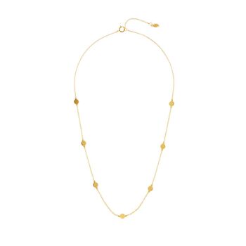 Collier plaquettes, court, plaqué or jaune 2