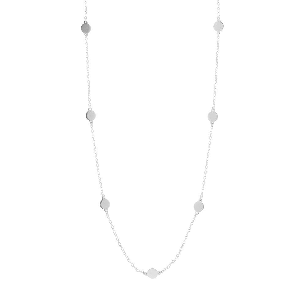 Piastrine per collana, corte, argento