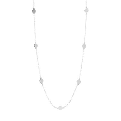 Necklace platelets, short, silver