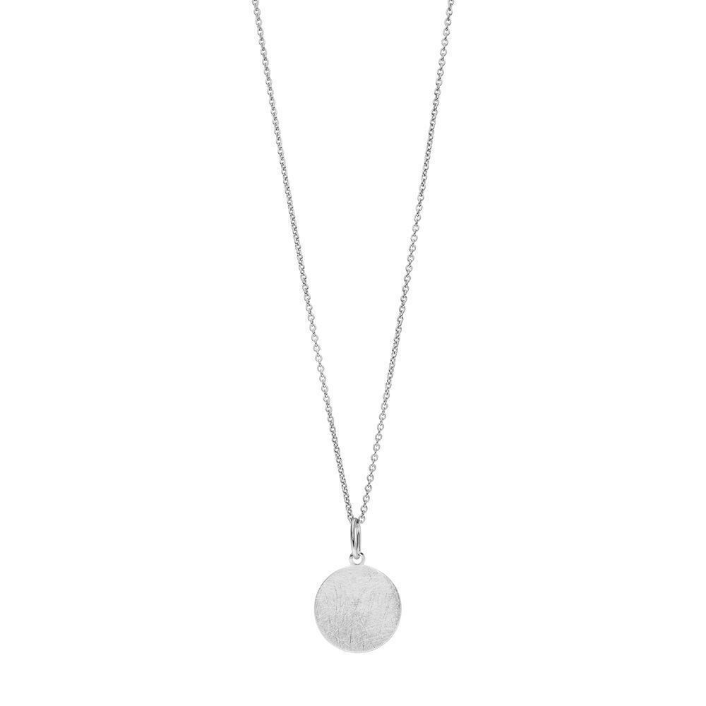 Piatto per collana 14mm, lungo 50cm, argento sterling 925