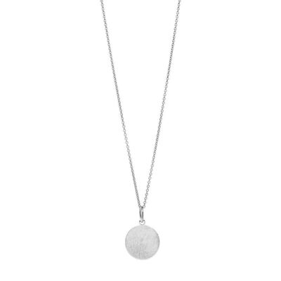 Collier plaque 14mm, longueur 50cm, argent sterling 925