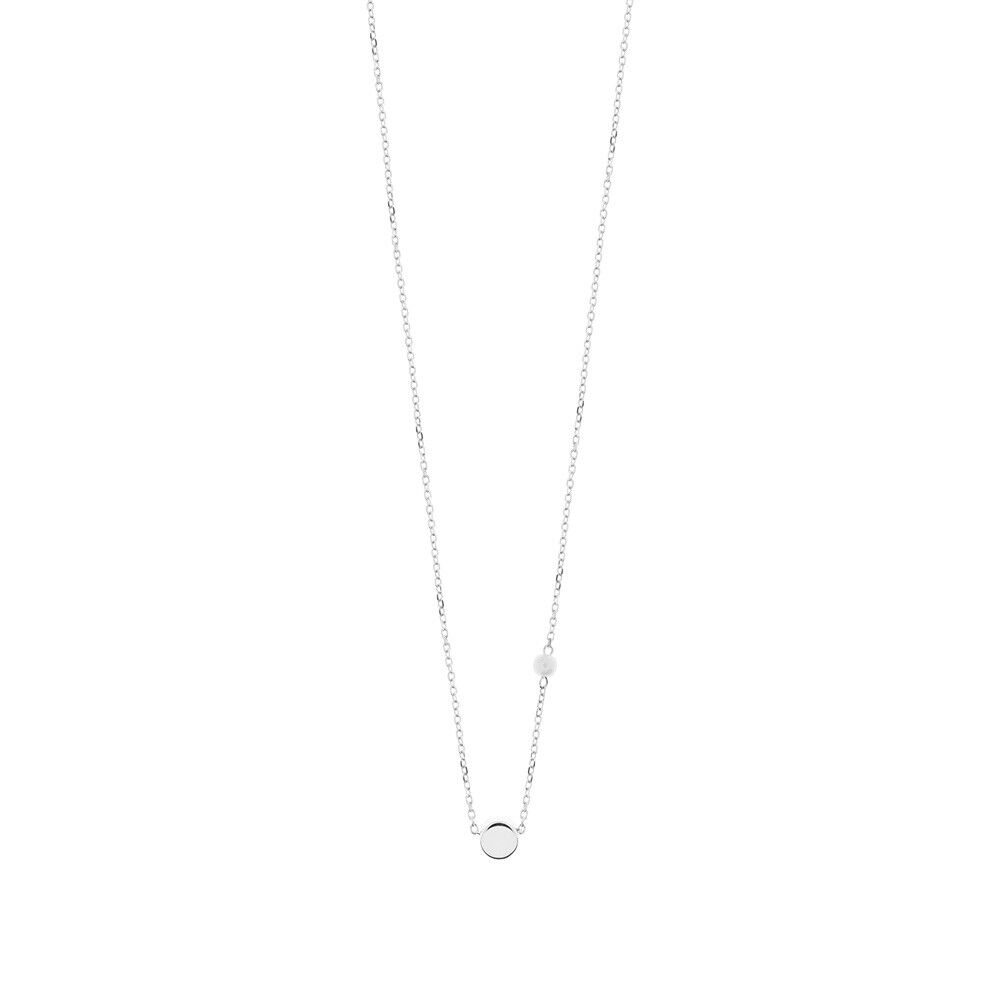 Collana tonda con perla, argento sterling 925