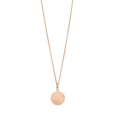 Halskette Plättchen 14mm, 50cm lang, 18 K rosegold vergoldet