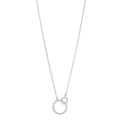 Necklace ball ring double, 45cm, 925 sterling silver