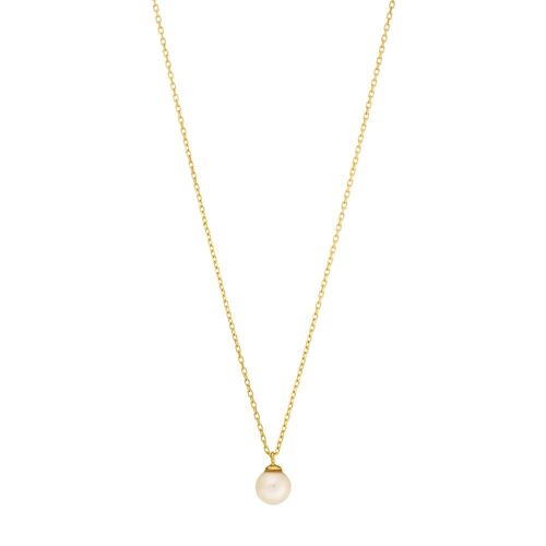 Halskette Rain Drop, Perle, 18 K Gelbgold vergoldet