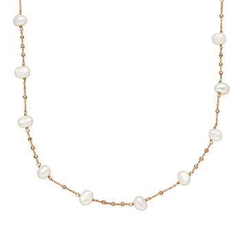 Collier perle, or rose 1