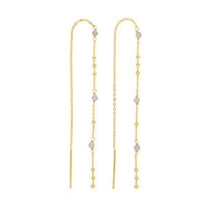Flying Gems earrings, labradorite, 18k yellow gold plated
