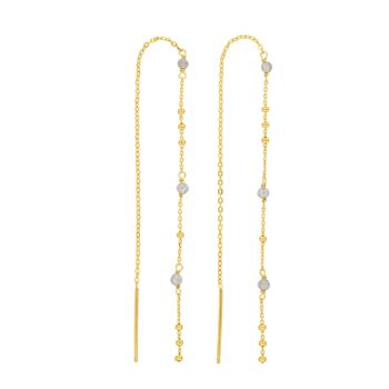 Boucles d'oreilles Flying Gems, labradorite, plaqué or jaune 18 carats