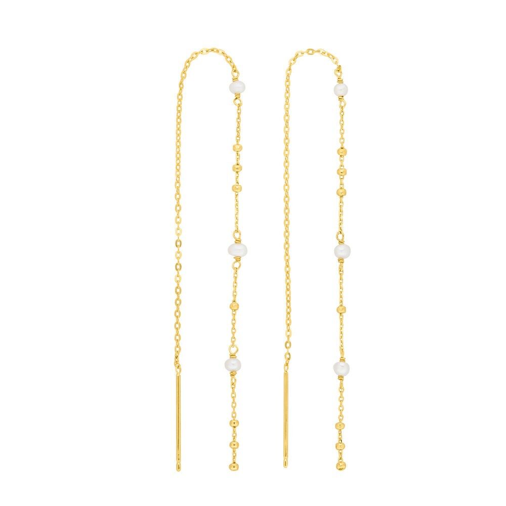 Orecchini Flying Pearls, placcati oro giallo 18 carati