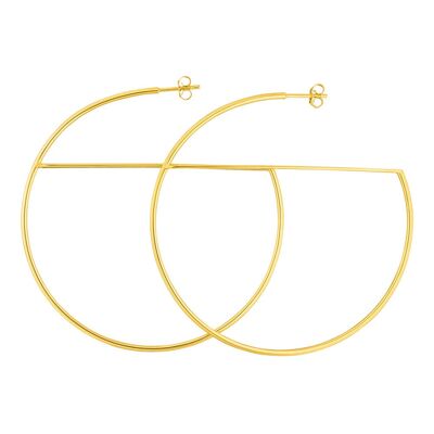 All Around hoop earrings, 18k yellow gold plated