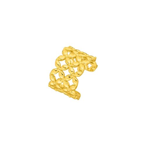 Earcuff Grid, 18 K Gelbgold vergoldet