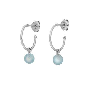 Créole Flying Gem, calcédoine aqua, argent sterling 925 2