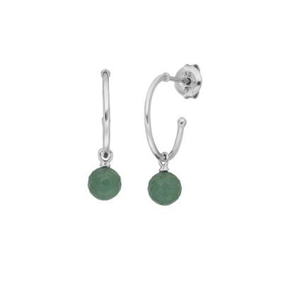 Creole Flying Gem, aventurine, 925 sterling silver