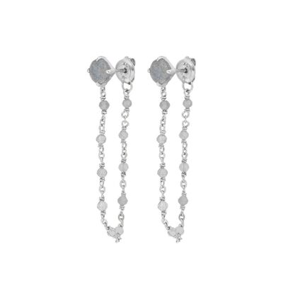 Flying Gem earrings, labradorite, 925 sterling silver