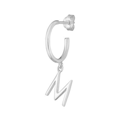 Letters creole, 925 sterling silver, B