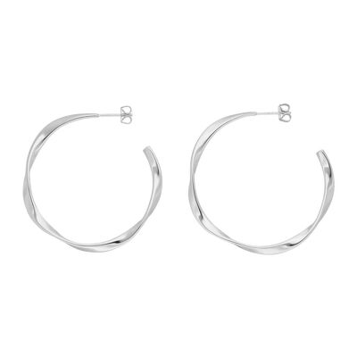 Twist creolo, 40mm, argento sterling 925