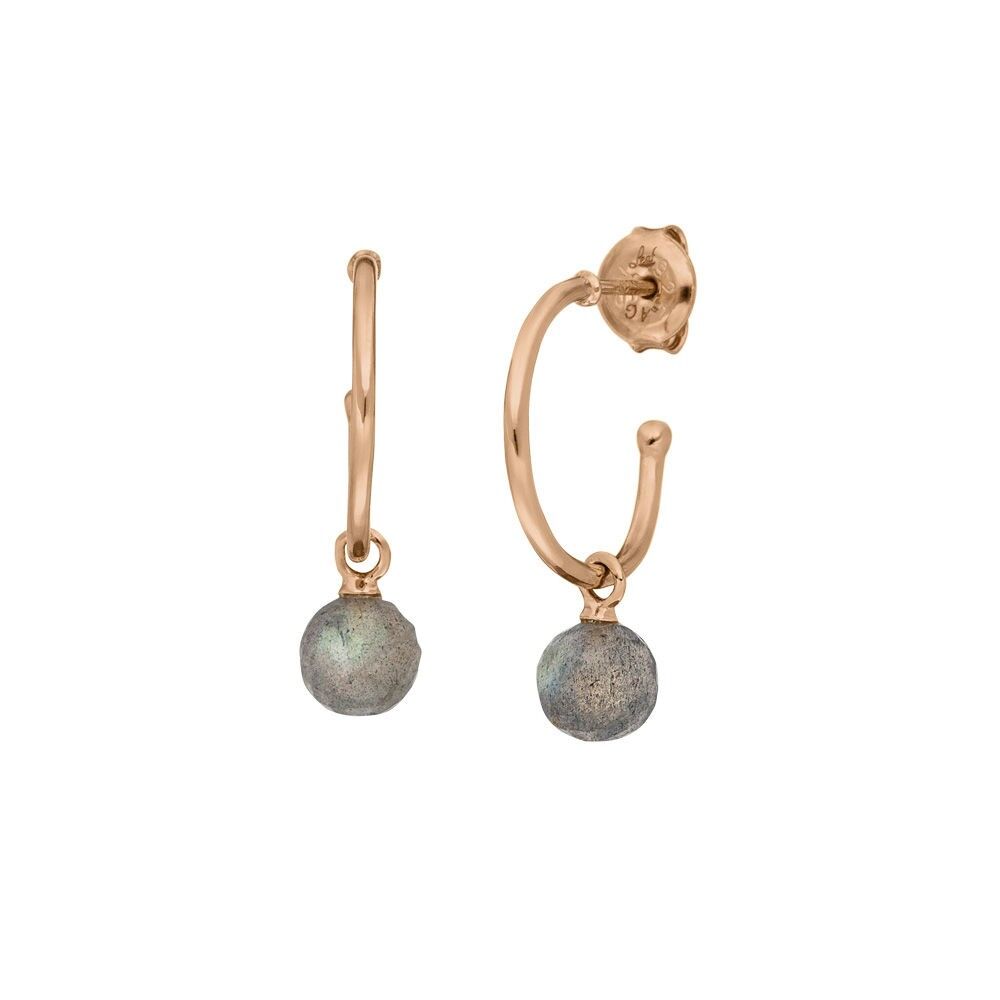 Creole Flying Gem, Labradorit, 18 K Rosegold vergoldet