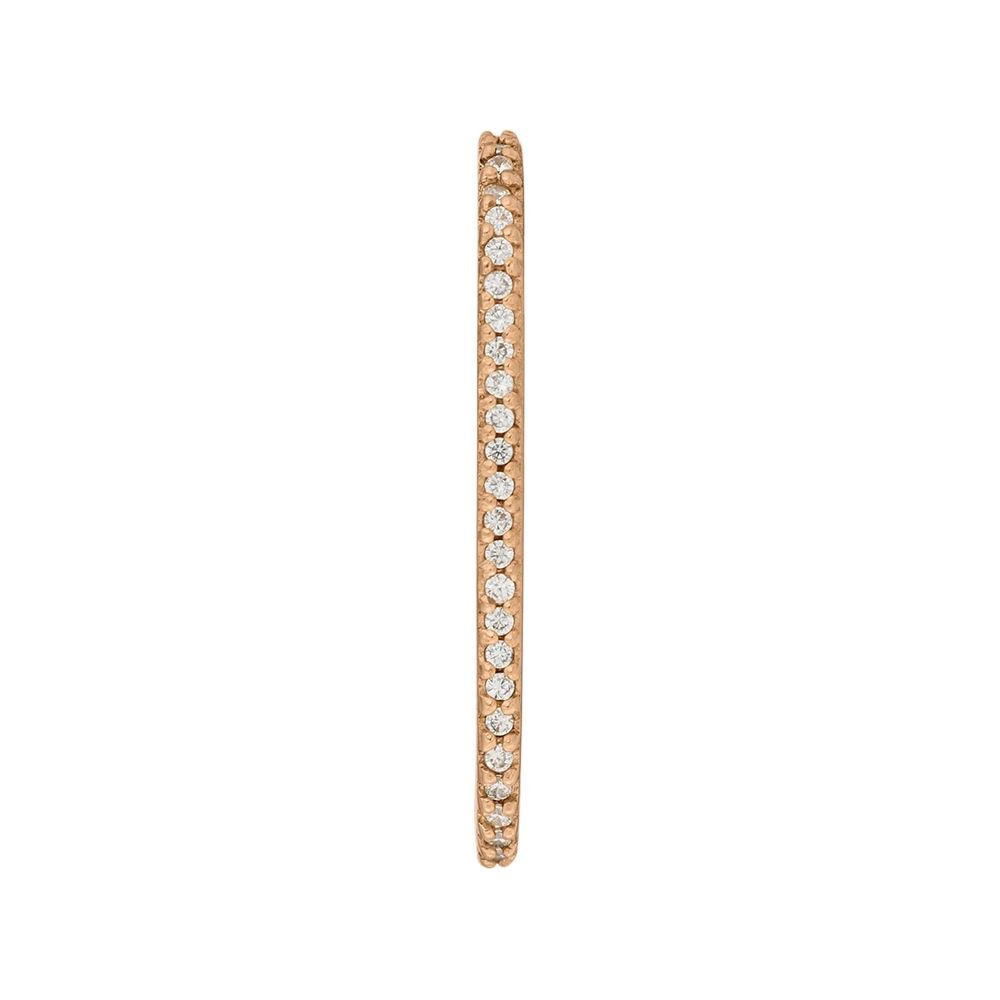 Single Ultra Huggie, zirconia, 18K rose gold plated