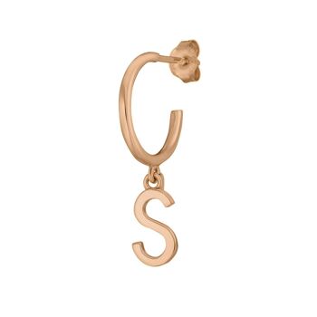 Lettre Créole, plaqué or rose 18 K, K 1