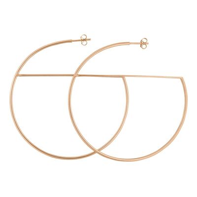 All Around hoop earrings, 18k rose gold plated