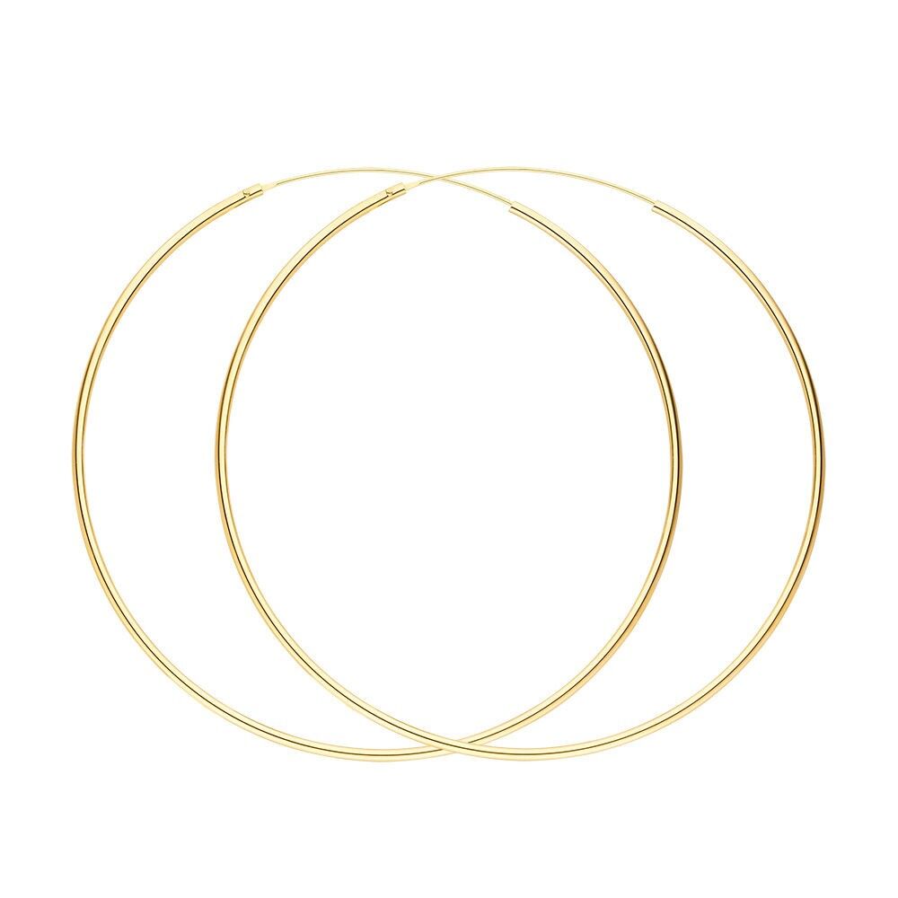 Criollo puro, 50 mm, chapado en oro amarillo de 18 quilates