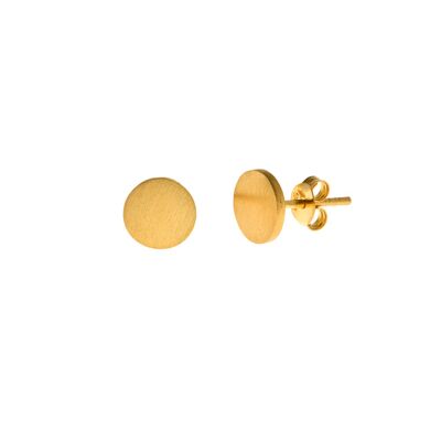 Ohrstecker Plättchen, klein, 18 K Gelbgold vergoldet