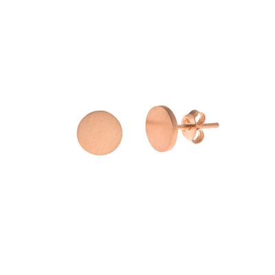 Ohrstecker Plättchen, klein, 18 K Rosegold vergoldet