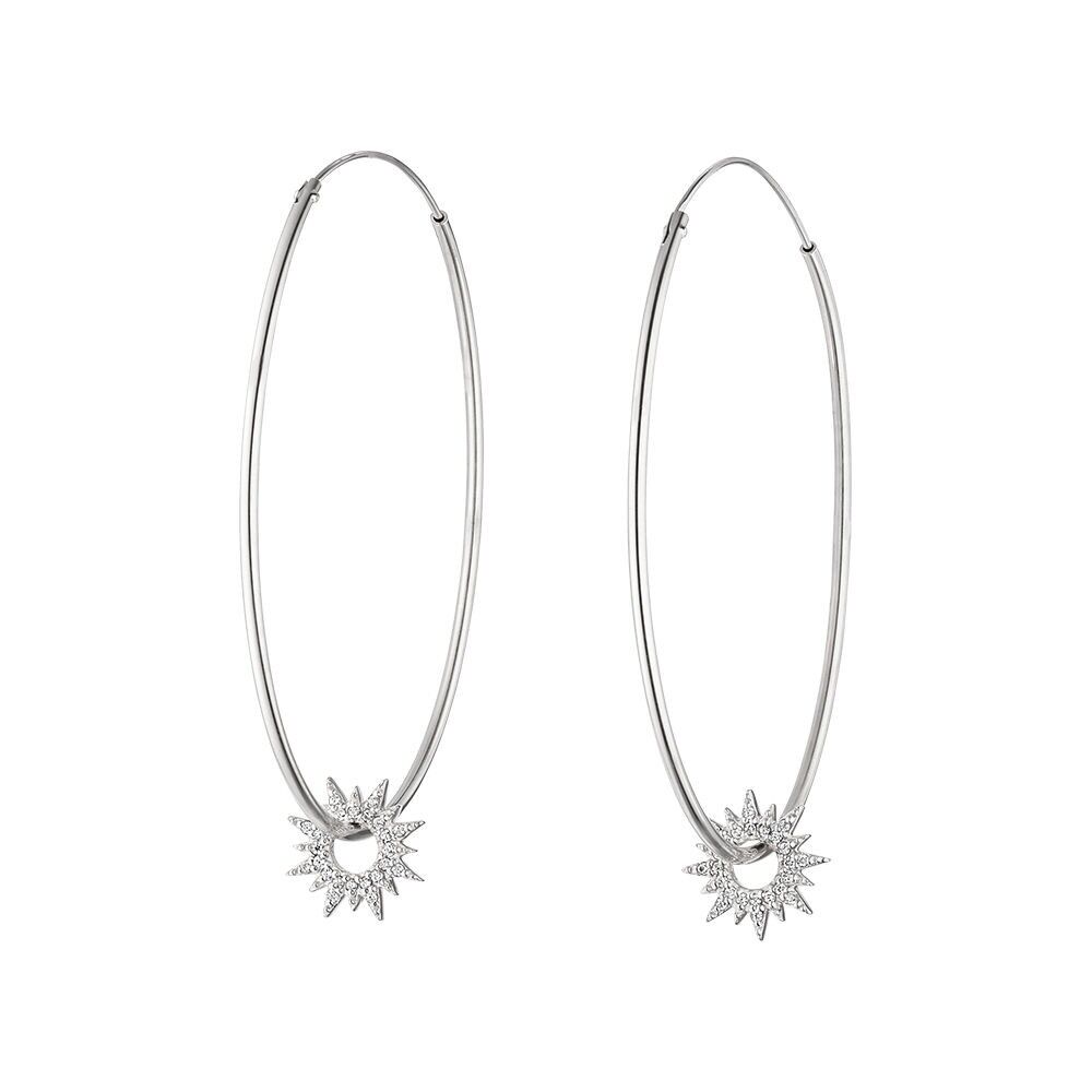 Creole Sparkling Sun, 45mm, 925 Sterlingsilber