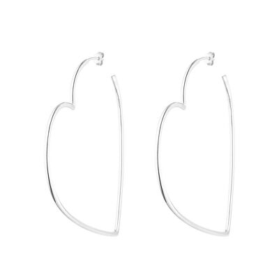 Cuore creolo, 60mm, argento sterling 925